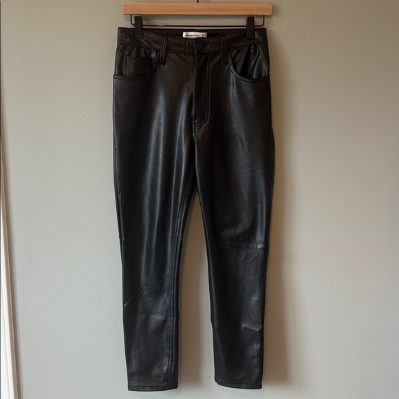 Abercrombie Faux Leather Pants - Size 27 - Picture 1 of 11